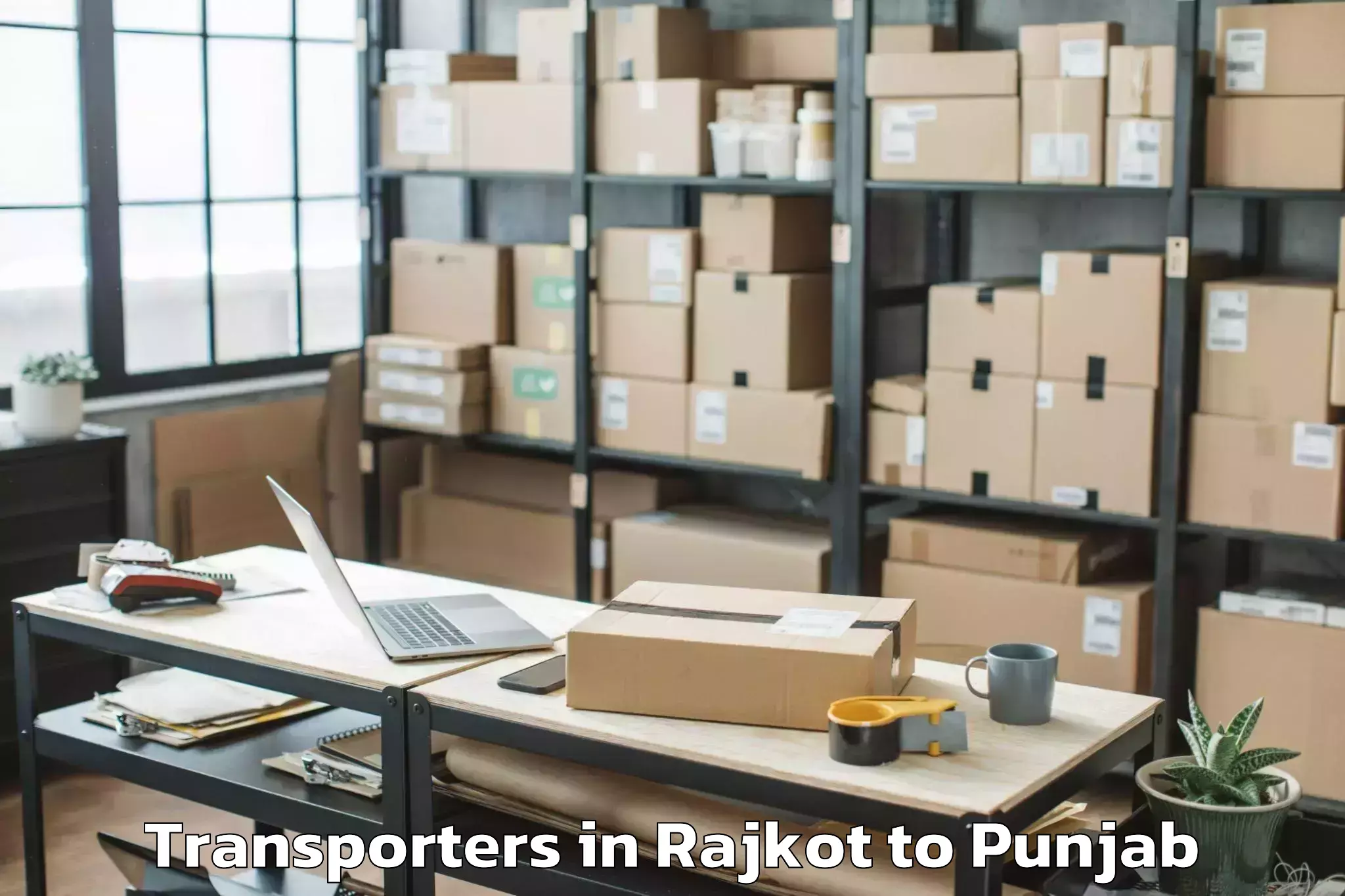 Book Rajkot to Lakhnaur Transporters Online